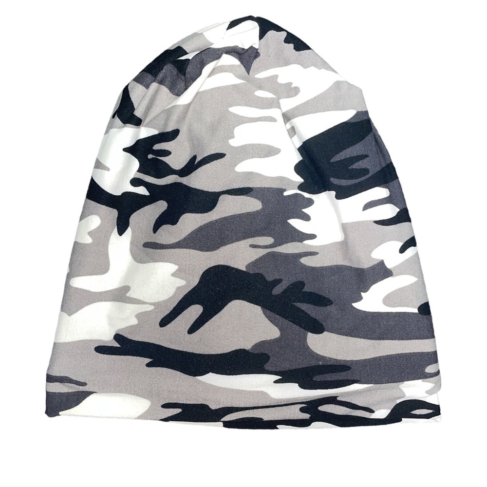Snow camo beanie toboggan